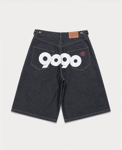 9090 OG Logo Painted Buggy Jorts | 9090 | Brand - REACTION.crew