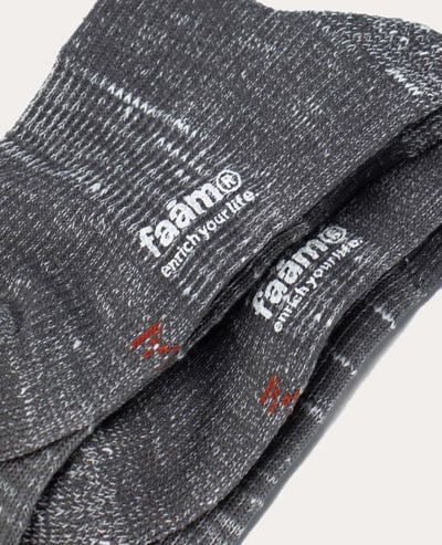 Faam Mixed Yarn Pile Crew Socks2