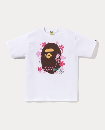 A Bathing Ape Sakura Ape Head Tee1