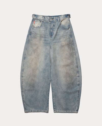 9090 OG Logo Painted Denim Pants2