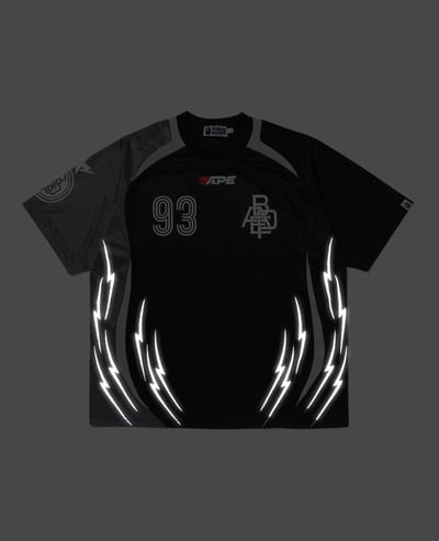 A Bathing Ape Apa Frame Pattern Multi Logo Relaxed Fit Football Jersey3