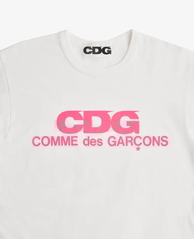 CDG Pink Logo T-Shirt3