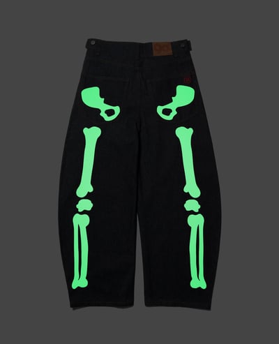 9090 Bone Hand Denim pants (Glow in the Dark)3