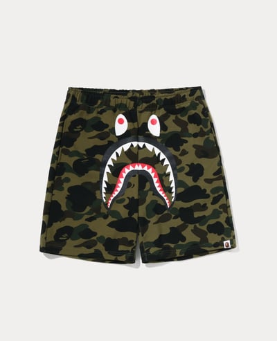 A Bathing Ape 1ST Camo Shark Sweat Shorts1