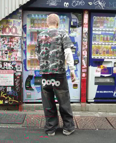 9090 OG Logo Painted Denim Pants3