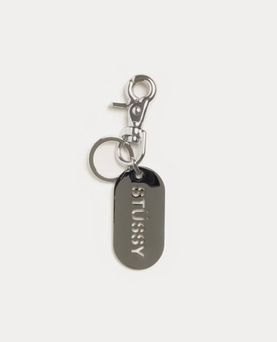 Stüssy Metal Tag Keychain1