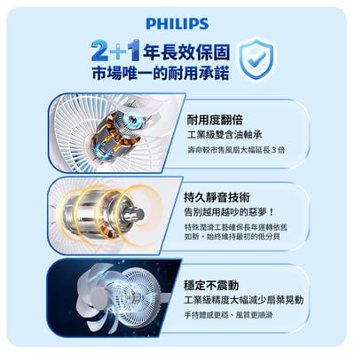 3 色可選 【PHILIPS 飛利浦】口袋迷你便攜高速100檔手持風扇 ACR22229