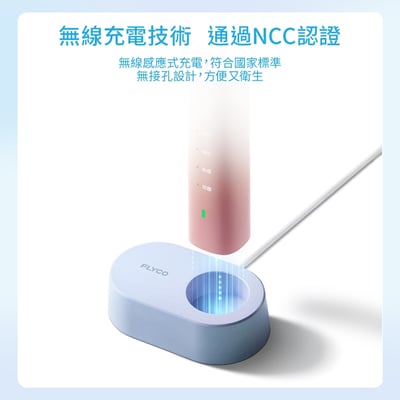 【FLYCO飛科】全方位潔淨音波電動牙刷   | 下單加碼再送護齦刷頭*2 (優惠價加購PHILIPS 飛利浦 funcube2.0 「全球獨家粉紫漸變行動電源」)9