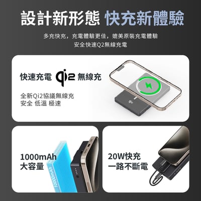 新品上架【Philips 飛利浦 】DLP2719Q  QI2.0 10000mAh 立架式磁吸無線快充行動電源8