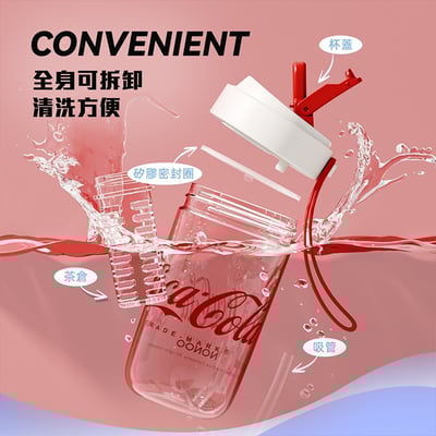 正版聯名授權【NONOO可口可樂】元氣冷萃杯｜心動粉9