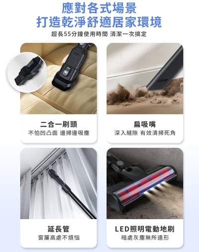 SAMPO聲寶 變色龍S2 Detect Pure無線無刷吸塵器 EC-UB30UND6