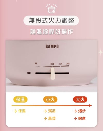 SAMPO 聲寶 4.5L日式陶瓷電火鍋4