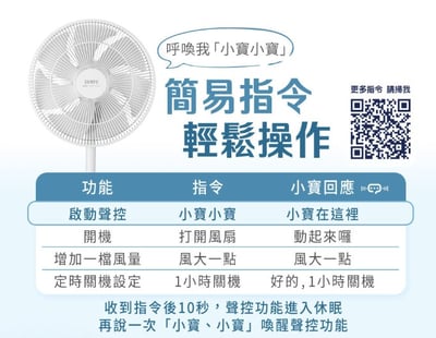 小寶2.0｜小寶電風扇／小寶小寶 【SAMPO 聲寶】智能聲控3D循環DC馬達立扇(SK-GA14VBD／SK-GA16VBD) 附遙控器5