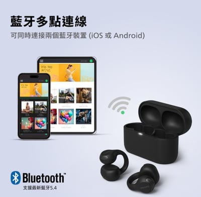 【PHILIPS 飛利浦 】 AI麥克風長續航耳夾式無線藍牙耳機 TAQ20008