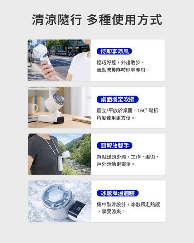 (現貨) 2026 最新第3代LAPO 沁冷多功能三用製冷風扇 LF-039