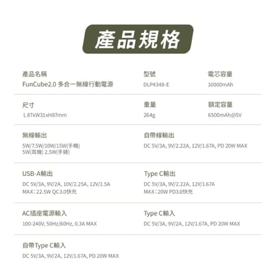 美安獨家優惠 2.0買大送小【PHILIPS 飛利浦】FunCube 多合一磁吸行動電源Type C DLP4348CM-E + 口袋行動電源 TypeC DLP2550CM 粉紫漸變4