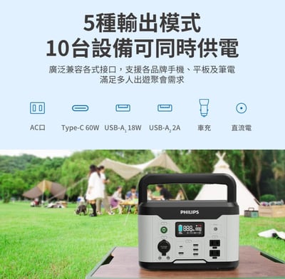 PHILIPS DLP8093C｜600W可攜式儲能行動電源5