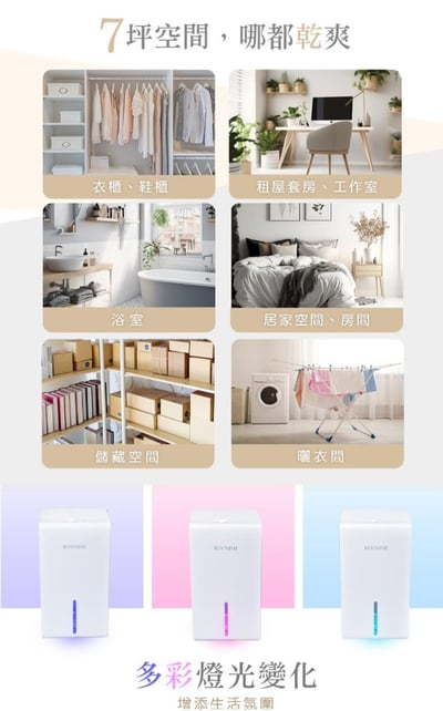 【ROOMMI】MiniDry 極美高效除濕機（黑/白）RM-DH-0310