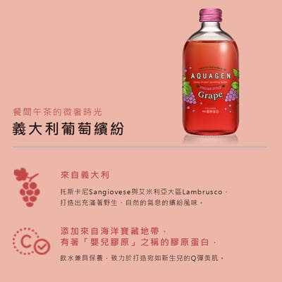 【AQUAGEN】海洋深層氣泡水｜精品果香系列 (6大人氣口味任你選，一箱免運費)9