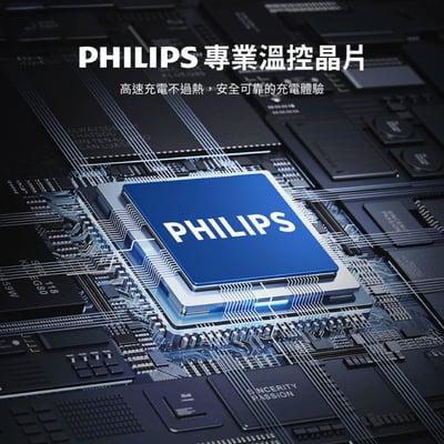 【PHILIPS飛利浦 粉紫漸變新色 1+1 優惠組】 📌 行動電源透明款 DLP5715CM ＋ 不打結磁吸收納線150cm DLC4588CM9