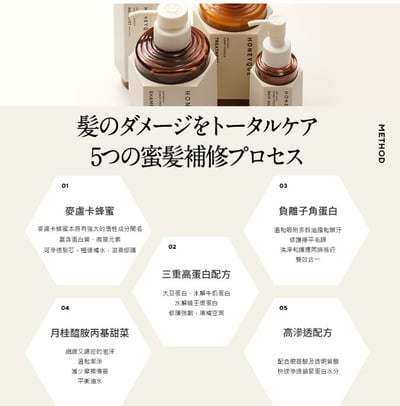 HONEYQUE 蜂蜜水潤豐盈深層修護限定保養3入組｜粉紅莓果香8