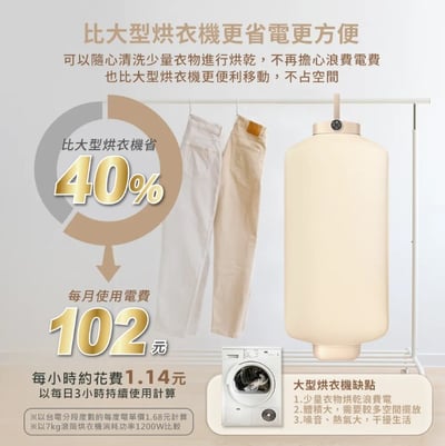 DIKE 折疊便攜式光觸媒烘衣機 HLE900TN9