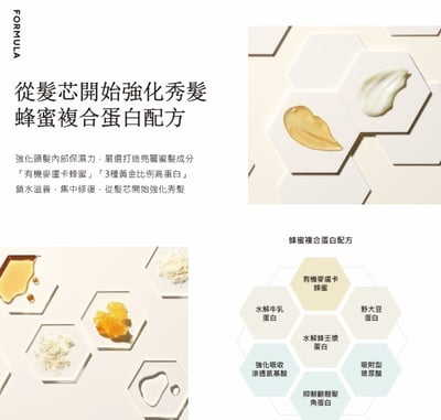 HONEYQUE 蜂蜜水潤豐盈深層修護限定保養3入組｜粉紅莓果香9