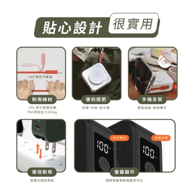 美安獨家優惠 2.0買大送小【PHILIPS 飛利浦】FunCube 多合一磁吸行動電源Type C DLP4348CM-E + 口袋行動電源 TypeC DLP2550CM 粉紫漸變5