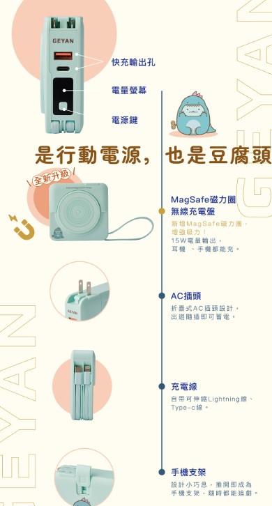 角落小夥伴*GEYAN萬用行動電源2.0 ｜ 奇幻玩具工廠聯名款 ( 標示Wh瓦時+BSMI+NCC認證)15