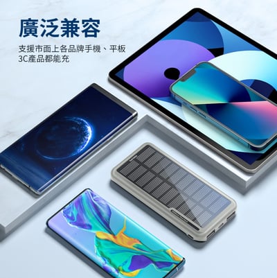 PHILIPS 太陽能10000mAh行動電源  DLP7728N/96(有太陽就有電/多孔輸入_37Wh_具Wh標示)11