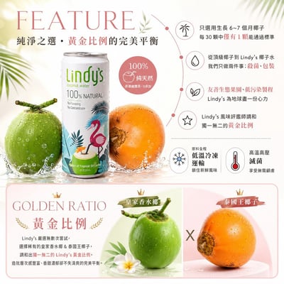 新包裝【Lindy’s 新客試喝組】310ml*6入5