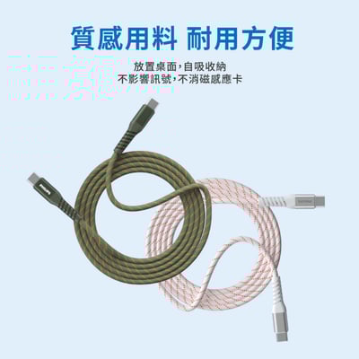 開團優惠【PHILIPS飛利浦】口袋行動電源 TypeC DLP2550CM +不打結磁吸收納線150cm DLC4588CM - 粉紫漸變19