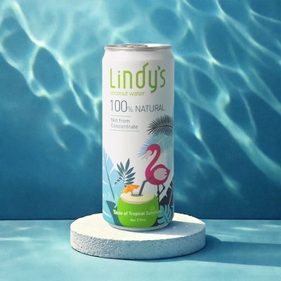 LINDY'S 100% 原味椰子水310ml 24入裝9