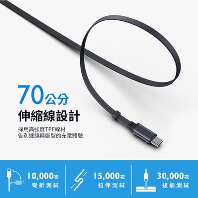 PHILIPS 黑金剛 45W 伸縮線電源供應器 DLP6346C 3