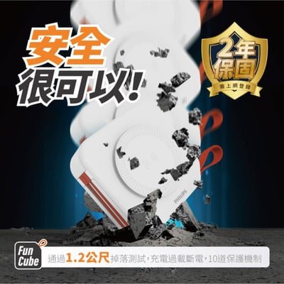 【PHILIPS 買大送小 6選1 優惠組】 (大)萬用十合一行動電源 粉紫漸變 DLP4347CM-E 🎁 此組合不含【萬國轉接頭組】5