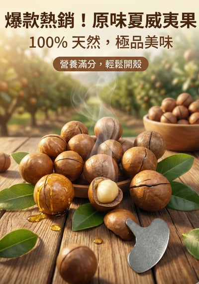 團購限定｜帶殼夏威夷果仁免運組(內附開果器)