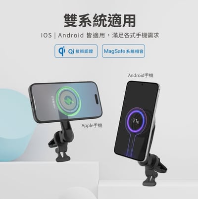 飛利浦 DLK3539Q 無線磁吸快充車架5