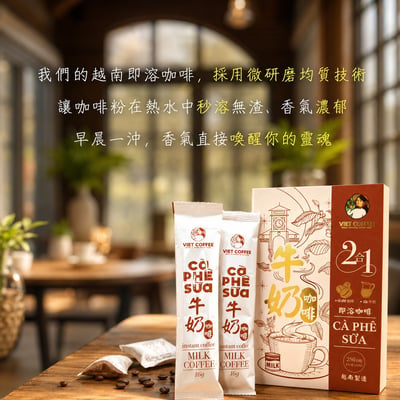 【羅布斯塔】 越南風味即溶咖啡｜8口味16包試飲免運組8