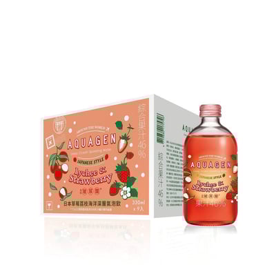 【AQUAGEN】海洋深層氣泡水｜精品果香系列 (6大人氣口味任你選，一箱免運費)12