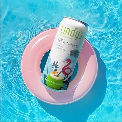 LINDY'S 100% 原味椰子水310ml 24入裝10