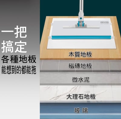 買一送七【家簡塵除】萬用夾拖把超優惠組合｜萬用夾拖把+紗窗旋轉刷+極超細纖擦拭抹布5