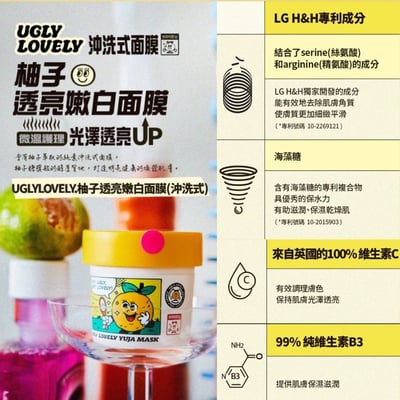 在台現貨｜韓國純素保養 UGLY LOVELY 沖洗式面膜100ml23