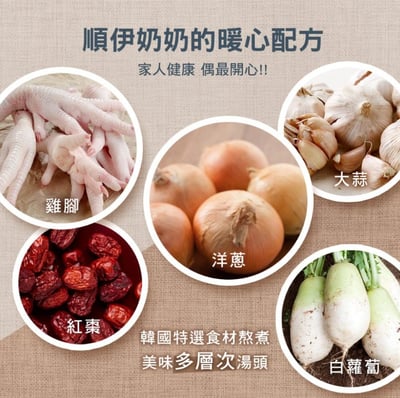 【順伊奶奶】韓國元氣雞湯禮盒*3盒(箱購)5