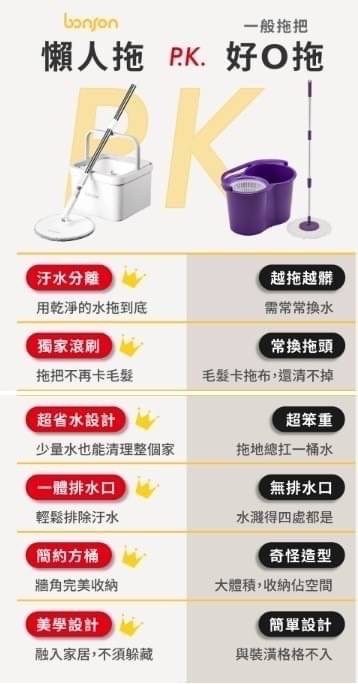 Bonson極省水平板拖把組二代PLUS BO-A043