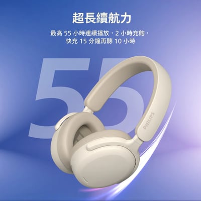 【PHILIPS 飛利浦】無線藍牙耳罩式耳機 TAH23004