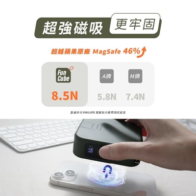 【PHILIPS飛利浦】買大送小超值組 FunCube 2.0 多合一磁吸行動電源DLP4348C-E + 口袋行動電源TypeC/Lightning (不含萬國轉接頭)7