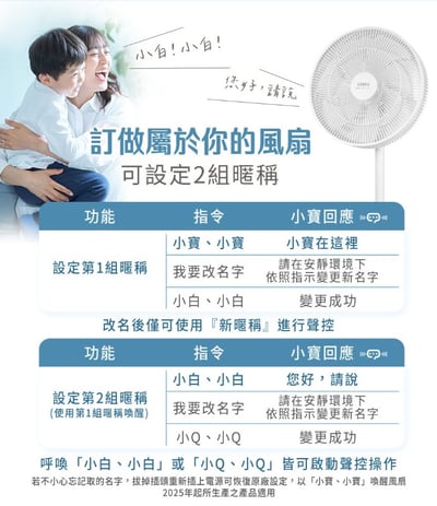 小寶2.0｜小寶電風扇／小寶小寶 【SAMPO 聲寶】智能聲控3D循環DC馬達立扇(SK-GA14VBD／SK-GA16VBD) 附遙控器6