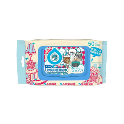 除臭/抗菌 濕紙巾-狗 50抽-6入1