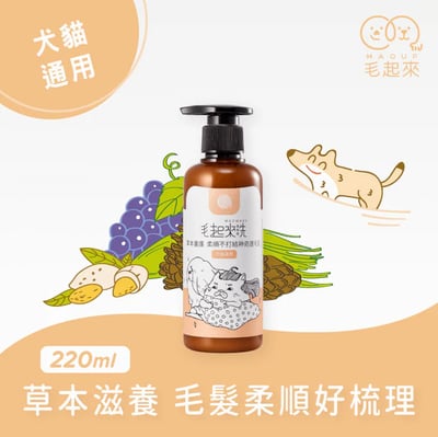 毛起來洗 草本養護 柔順不打結神奇護毛乳 220ml (貓狗適用)1