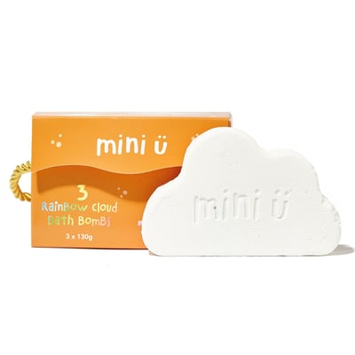 英國MINI U-自由塗鴉朵朵雲套組 (沐浴爆爆+沐浴蠟筆)2